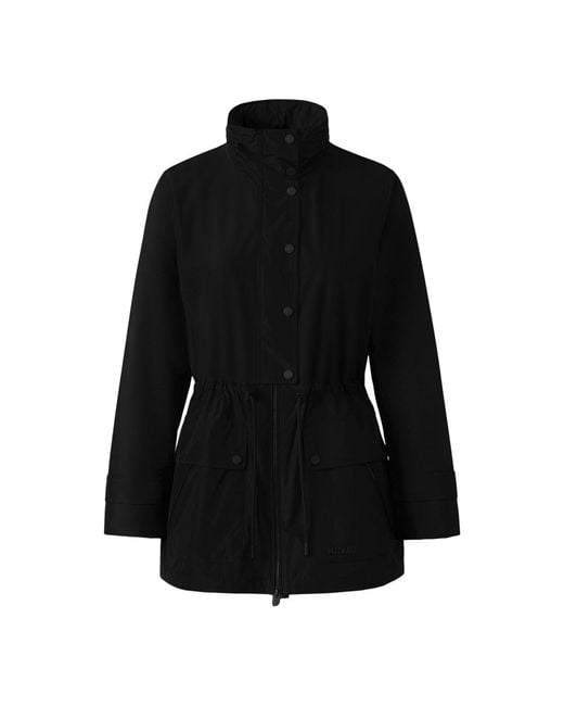 Mackage Black Keryn Medium-Length Rain Jacket