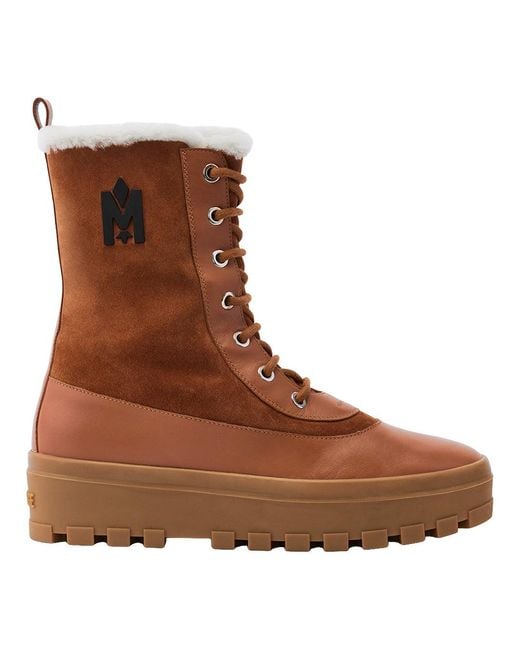Mackage Brown Hero-Ms Lamb Suede Winter Boot For for men