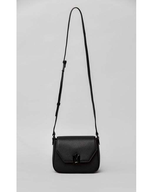 black structured crossbody bag