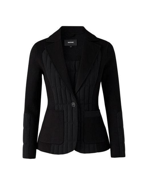 Mackage Blue Leilani Sustainable Wool Tailored Jacket