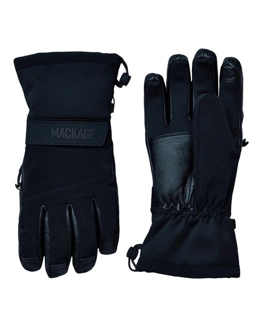 Mackage Blue Swyft 2-Layer Technical Ski Gloves for men