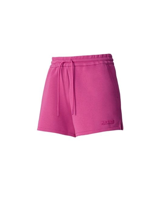 Mackage Pink Summer-R Drawstring Shorts With Elasticized Waistband