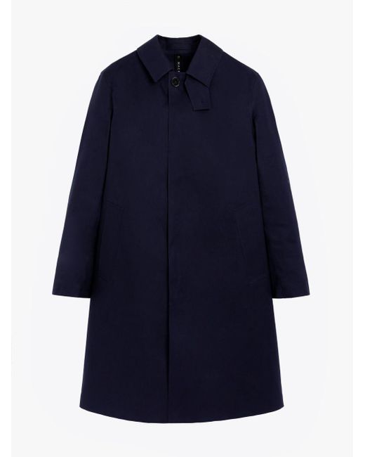 navy blue mackintosh raincoat