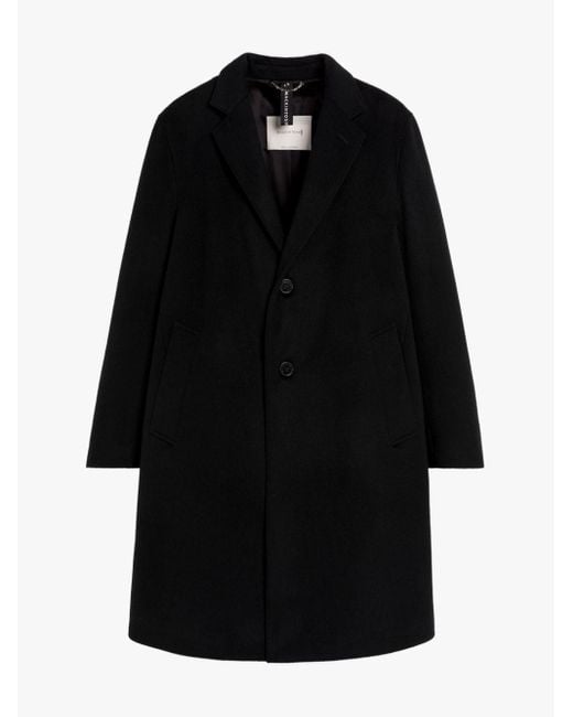 Mackintosh New Stanley Black Wool & Cashmere Coat for Men | Lyst UK