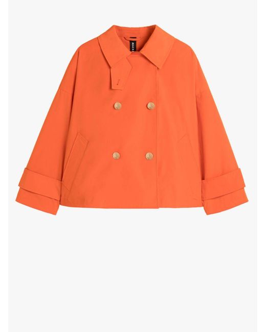 Mackintosh Humbie Orange Dry Short Double-breasted Overcoat