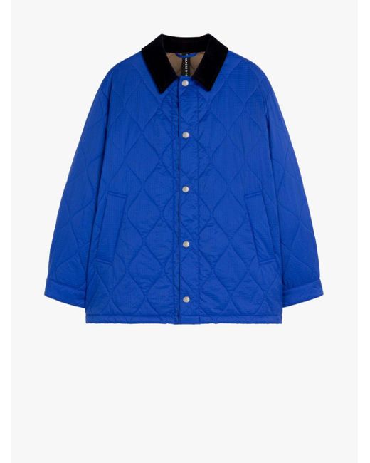 Mackintosh Teeming Blue Nylon Quilted Coach Jacket for men