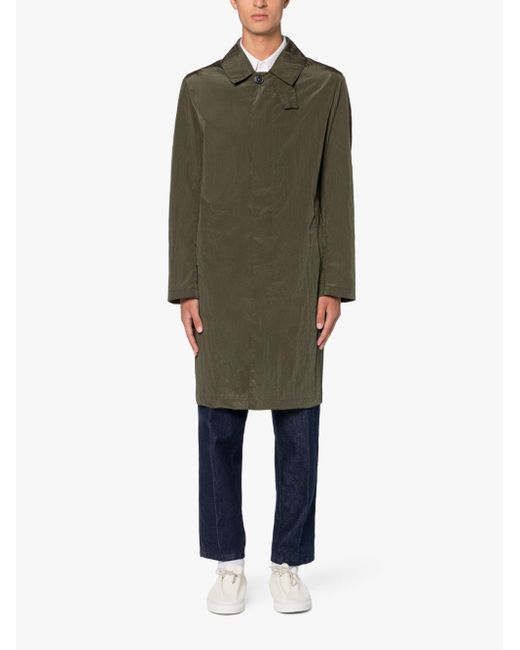 Mackintosh Green Shower Military Packable Nylon Coat for men