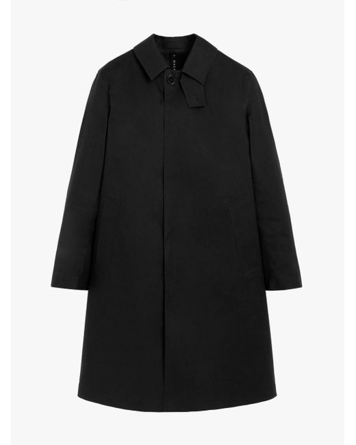 Mackintosh Oxford Black Bonded Cotton 3/4 Coat Grc-108 for men