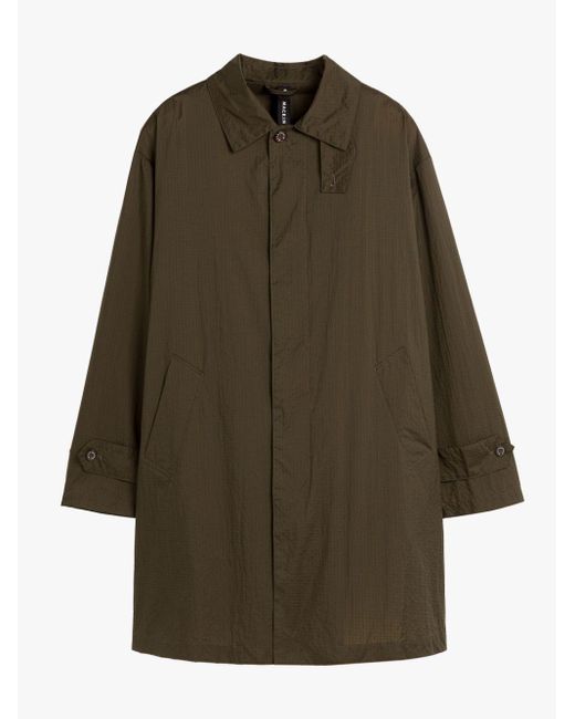Mackintosh Green Soho Khaki Nylon Packable Raincoat for men