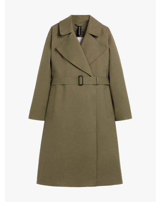 Mackintosh Kintore Khaki Bonded Cotton Trench Coat in Green | Lyst