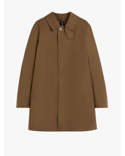 Mackintosh Natural Dunkeld Brown Bonded Cotton Short Coat for men