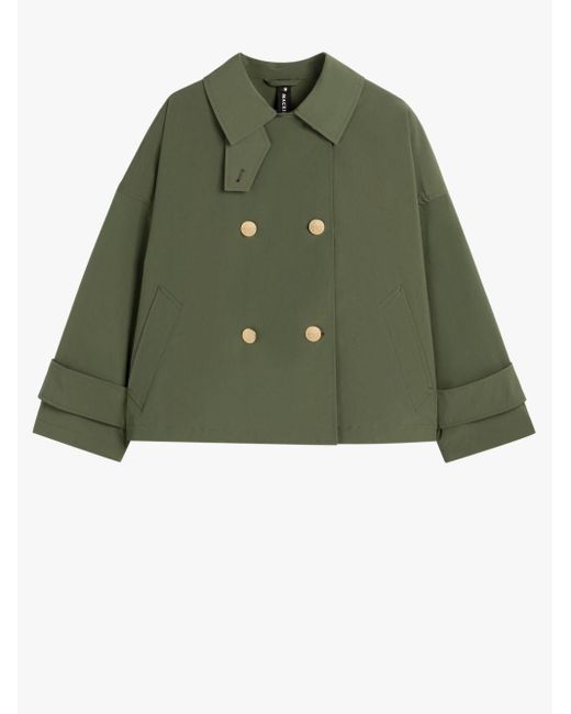 Mackintosh Humbie Green Eco Dry Short Double-breasted Overcoat