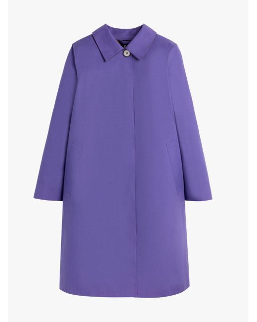 Mackintosh Banton Purple Bonded Cotton Coat