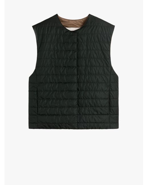 Mackintosh Black Isabel Green Nylon Liner Vest