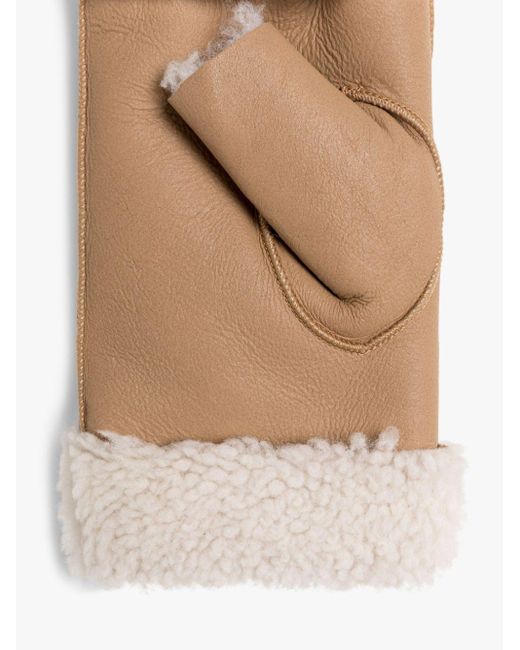 Mackintosh Vera Tan Suede Fingerless Gloves in White Lyst