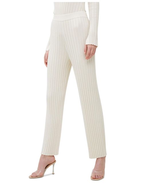 French Connection White Minar Pleated Trousers