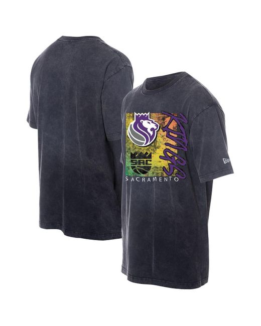 KTZ Blue Sacramento Kings Distressed Sport Classics Enzyme Washed T-shirt for men