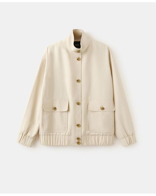 Mango Natural Pockets Oversized Jacket