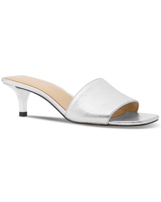 Michael Kors White Michael Merriam Kitten-heel Sandals