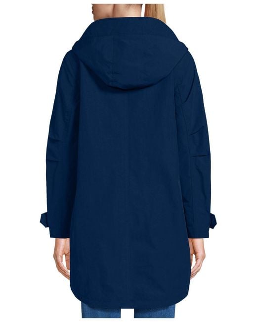 Lands' End Blue Squall A-line Rain Jacket