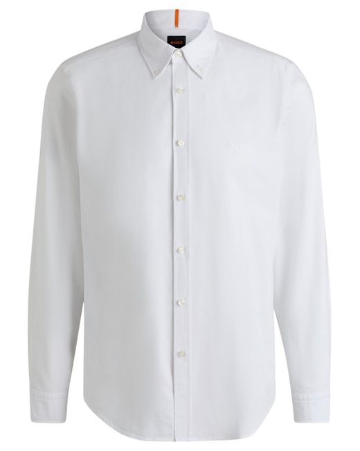 Boss White Boss By Cotton Regular-fit Shirt for men