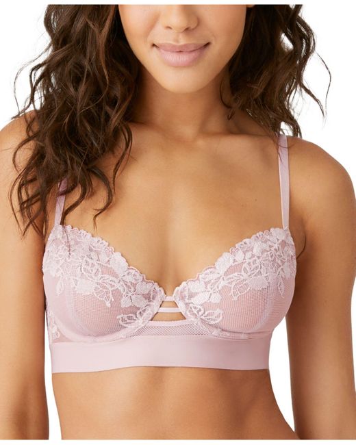 B.tempt'd Opening Act Lingerie Lace Unlined Underwire Bra in Pink Lyst