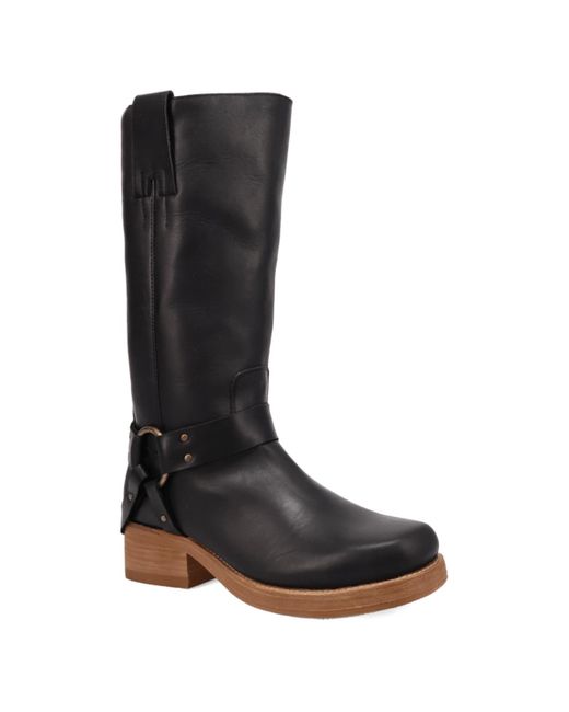 Dingo Black Rip Leather Boot for men