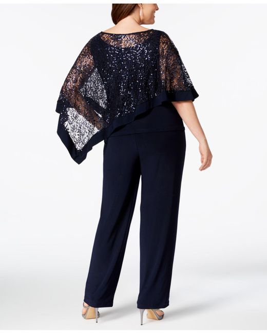 plus size lace pantsuit