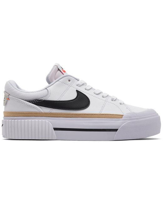 Nike White Court Legacy Lift Platform Casual Sneakers From Finish Line