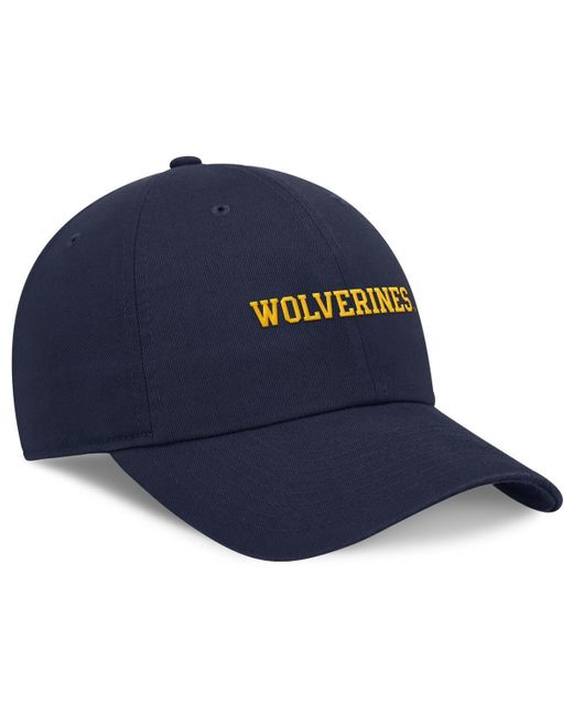 Nike Blue Michigan Wolverines Club Tri-glide Adjustable Hat for men