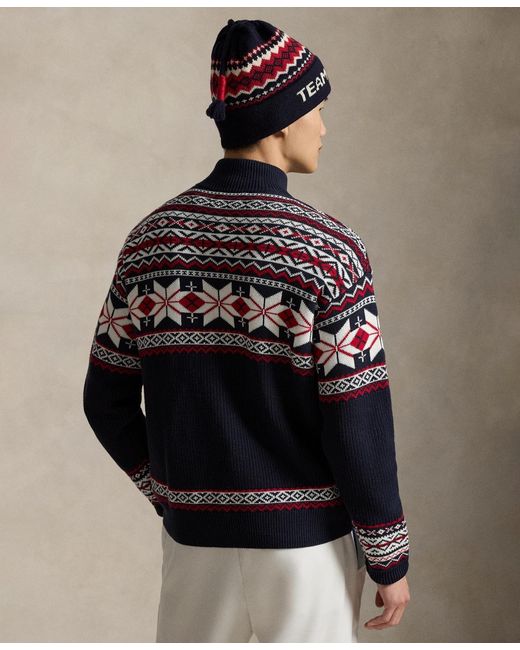 Polo Ralph Lauren Black Winter Quarter-zip Sweater for men