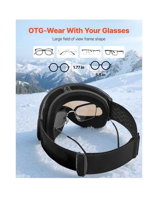 Sevorley Blue Frameless Ski goggles