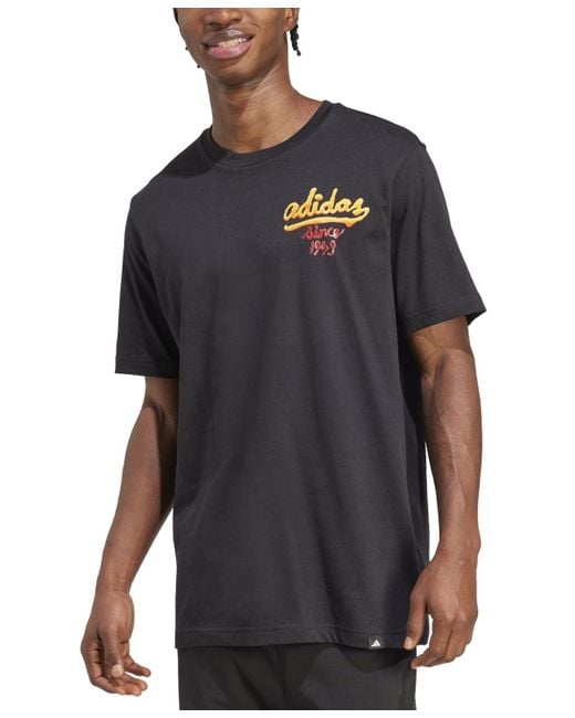 Adidas Black Taste Of Sport Logo Graphic T-shirt for men