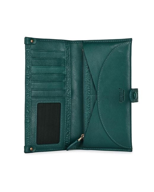 Old Trend Green Iris Bifold Wristlet