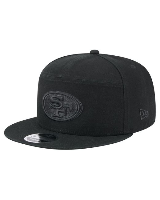 KTZ Black San Francisco 49ers Adventure Canvas Split Panel 9fifty Snapback Hat for men