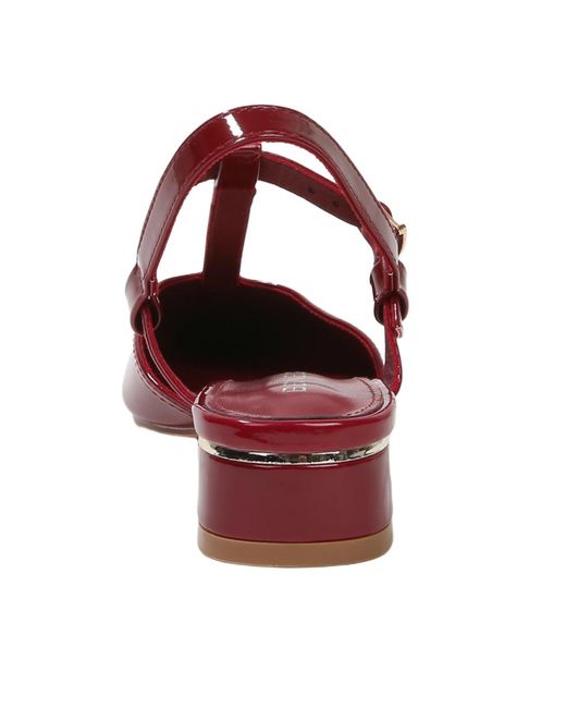 BERNESS Red Cristian T-strap Slingbacks
