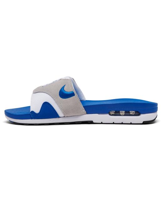 Nike Blue Air Max 1 Slide Sandals From Finish Line for men