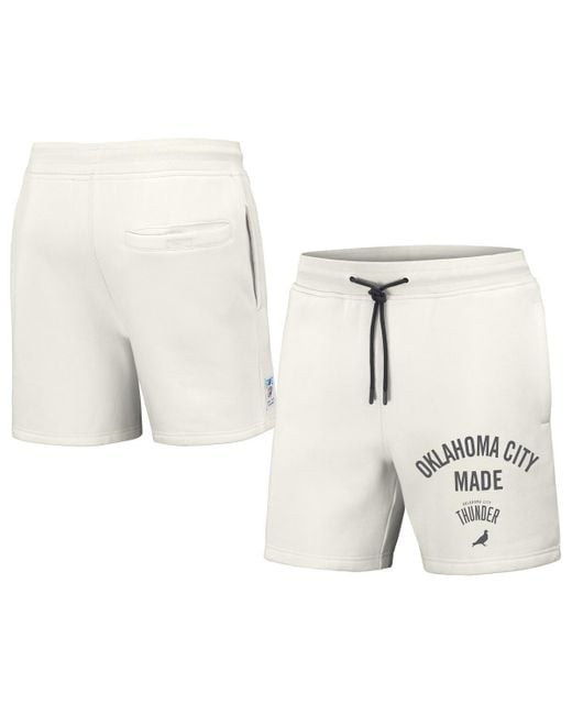 Staple White Nba X Oklahoma City Thunder Heavyweight Fleece Shorts for men