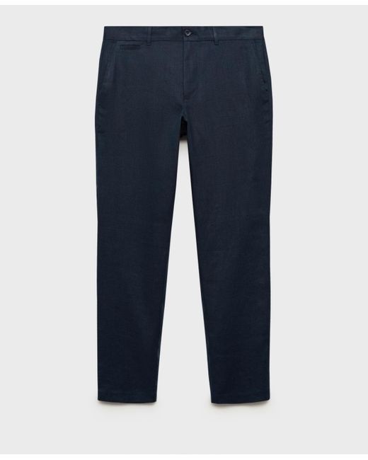 Mango Blue Super Slim-fit Tailored Trousers for men