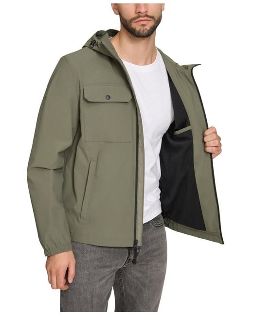 Levi's Green Hooded Rain Jacket for men