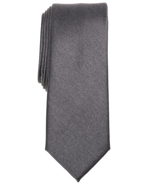 BarIII Gray Cool Metallic Solid Tie for men