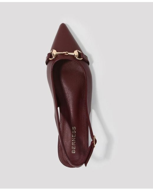 BERNESS Brown Rio02 Slingback Flats