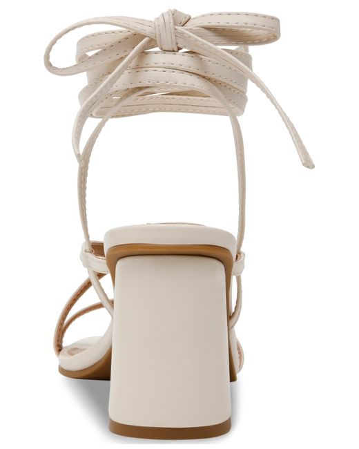 DV by Dolce Vita Metallic Haze Strappy Lace-up Block-heel Dress Sandals