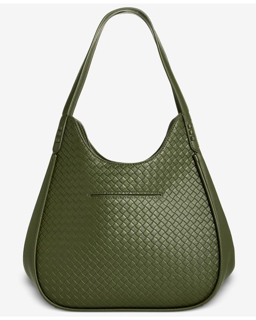 Style & Co. Green Medium Woven Four Poster Bag