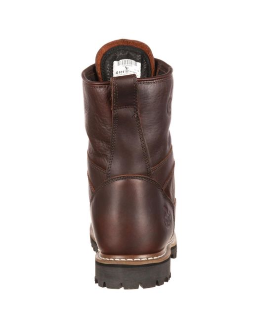 Georgia Boot Brown Waterproof Lace-to-toe Work Boot for men