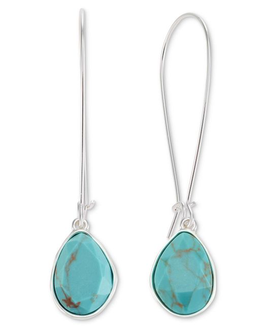 Style & Co. Blue Stone Linear Drop Earrings
