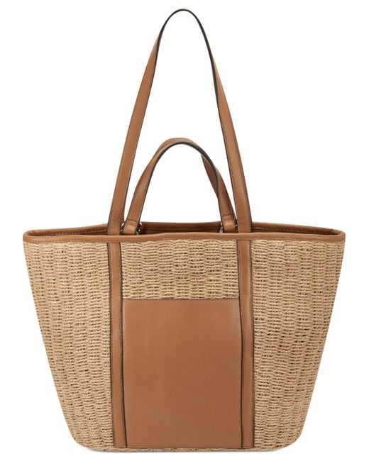 INC International Concepts Synthetic Alyssaa Straw Tote, Created For Macy's in Brown Lyst