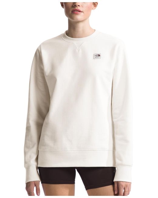 The North Face White Heritage Patch Logo Sweatshirt
