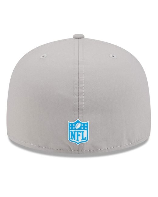 KTZ Gray Carolina Panthers 2025 Sideline 59fifty Fitted Hat for men