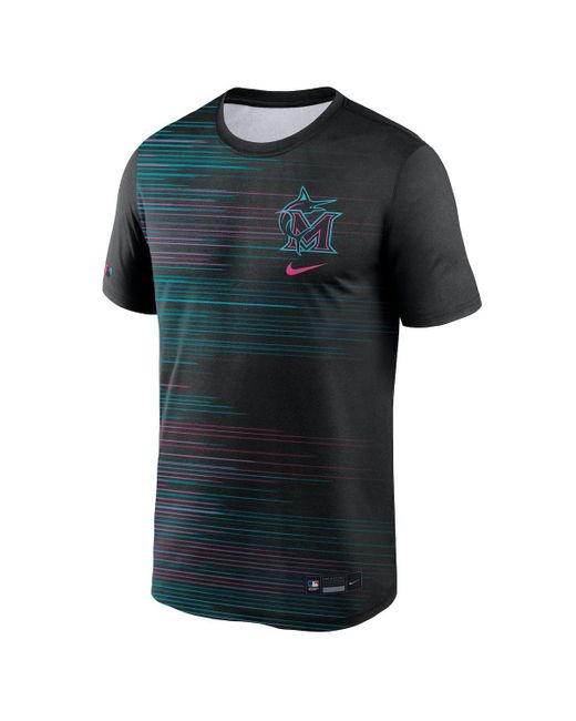 Nike Blue Miami Marlins 2025 City Connect Authentic Collection Velocity Performance T-shirt for men